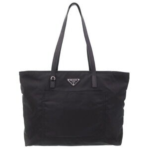 Prada Tessuto Vela Tote Shoulder Bag Black
